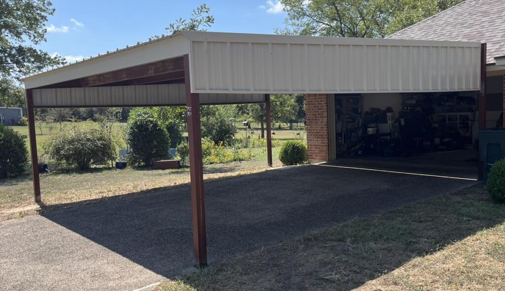 double wide carport. 22x22x9 with 2 foot side skirts.