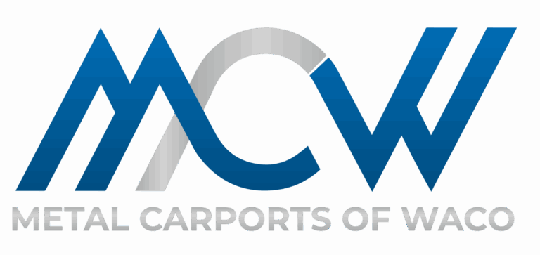 Metal Carports of Waco Logo grey and blue