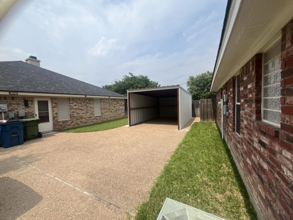 single carport fully enclosed waco tx