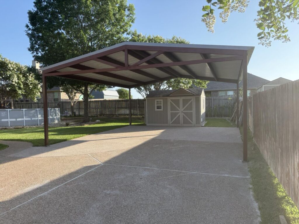 20x20 gabled metal carport valley mills tx